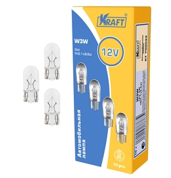 Лампа габаритная и лампа панели приборов Kraft W3W, W5W