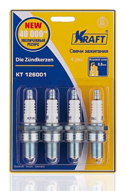 Свечи зажигания K7DC (4 шт.), KRAFT