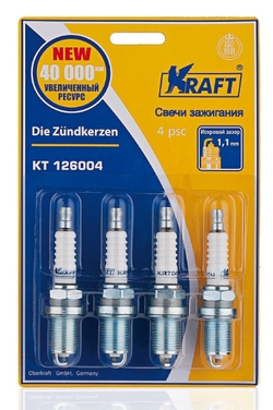 Свечи зажигания KR7DCU (4 шт.), KRAFT
